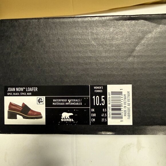 SOREL Joan Now Women's Loafer Spice/Black Boots Size 10.5 - Picture 5 of 6